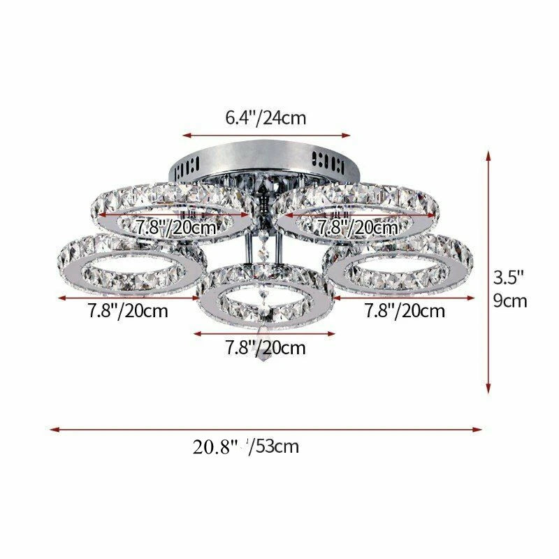 VETRULUS Modern Luxury Crystal Chandelier for Living Room