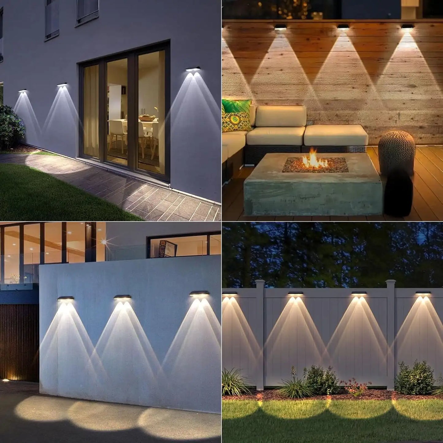 SZRSTH Solar Fence Lights Outdoor IP65 Waterproof 3 Mode Deck Lights