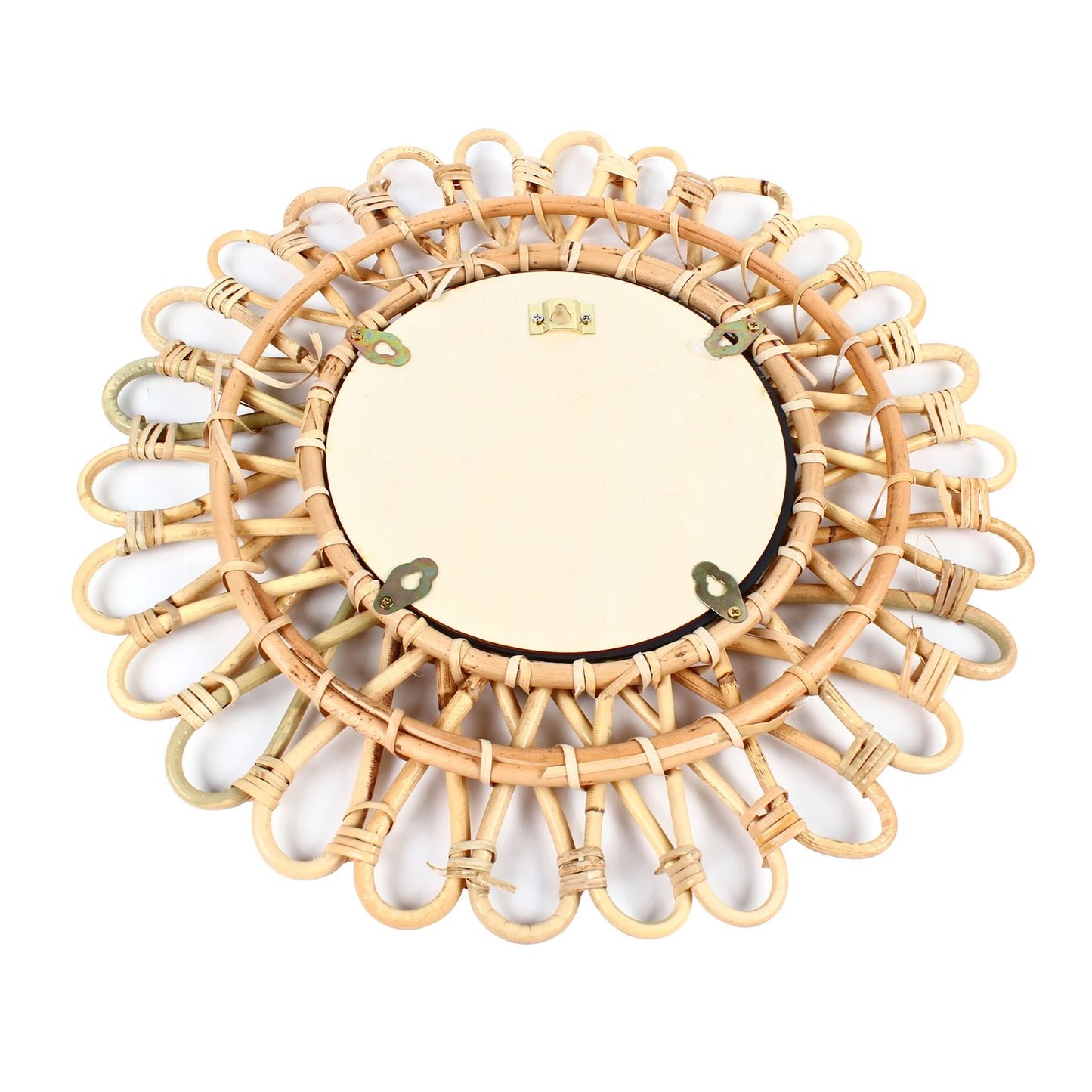 Round Rattan Hanging Wall Mirror Nordic Wicker Home Decor