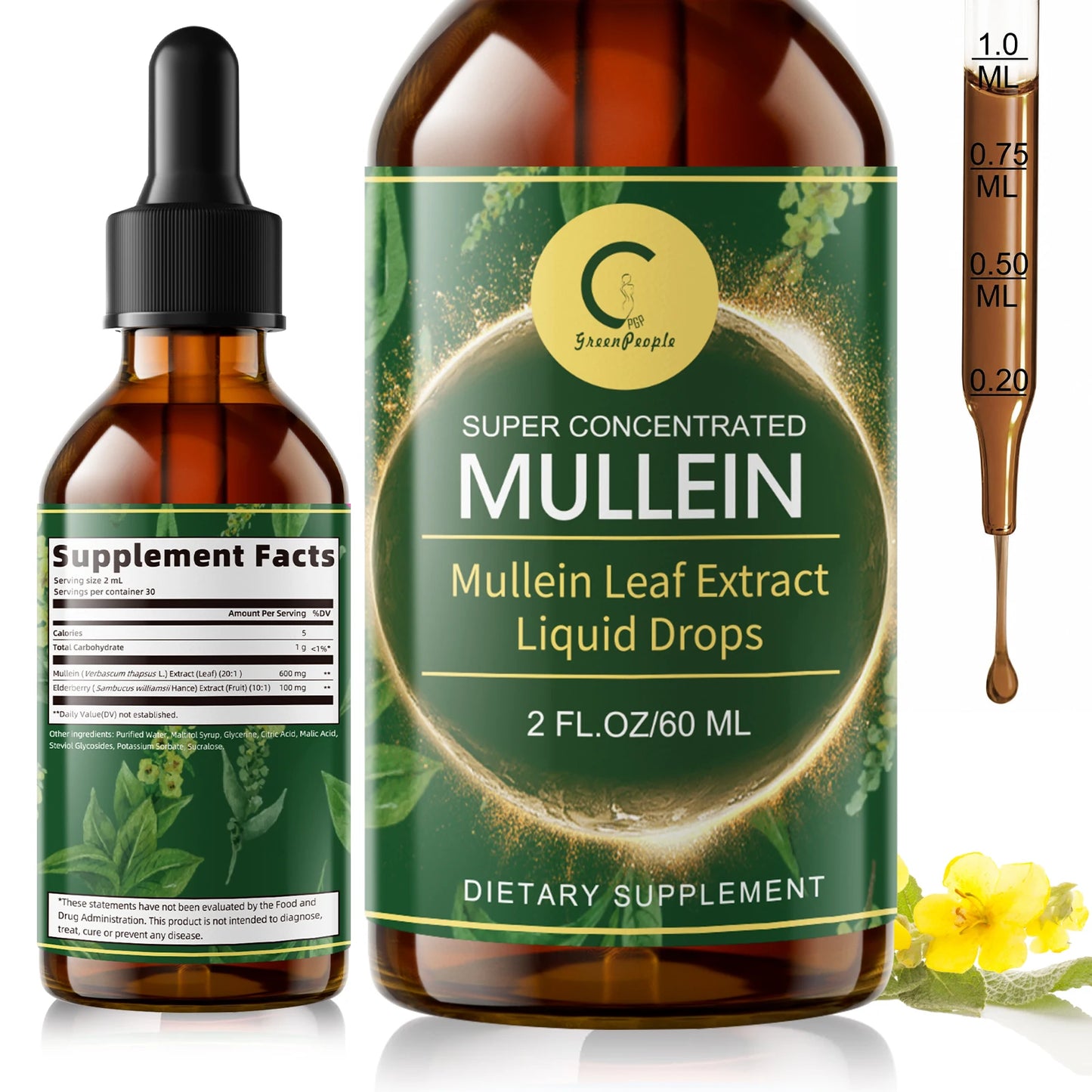 MINCH Mullein Drops for Lung Health and Respiratory Support