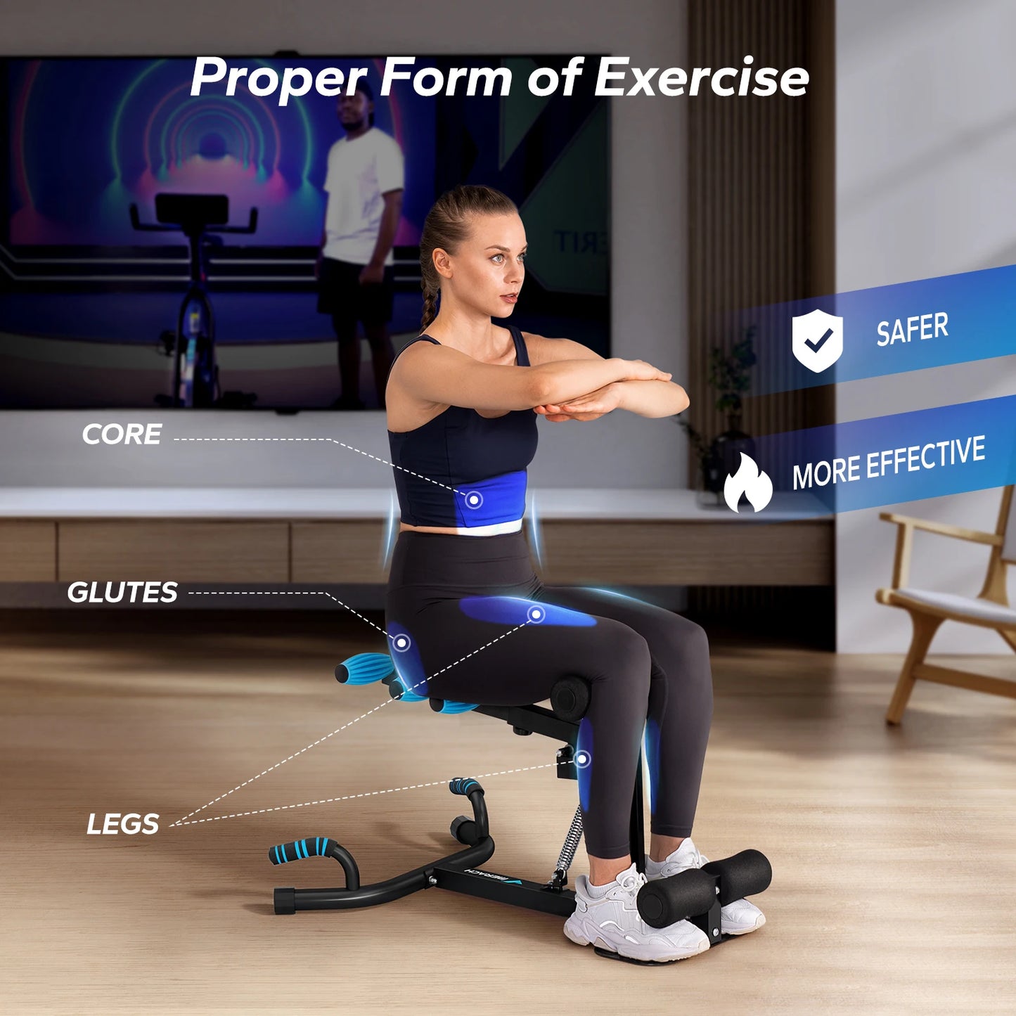 MERACH Deep Squat Machine For Glutes Core Legs And Pushups