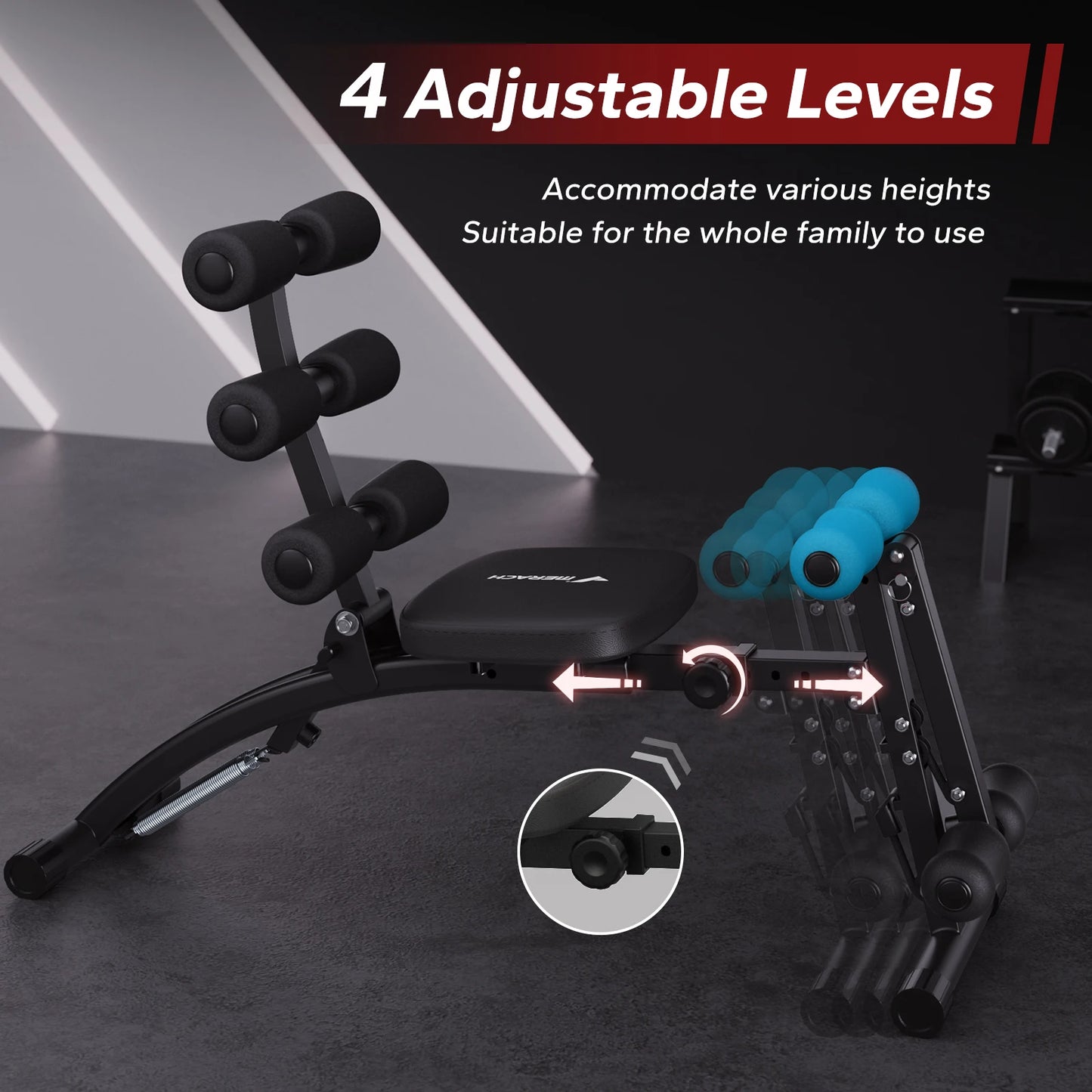 Merach Ab Machine Multi Functional Adjustable Ab Trainer Gym