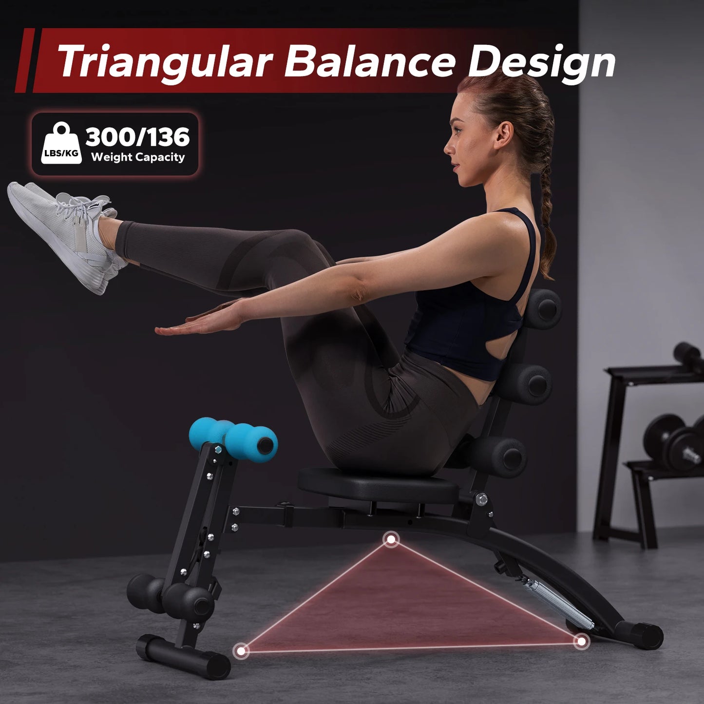 MERACH Ab Machine Multi-Functional Adjustable Sit Up Bench