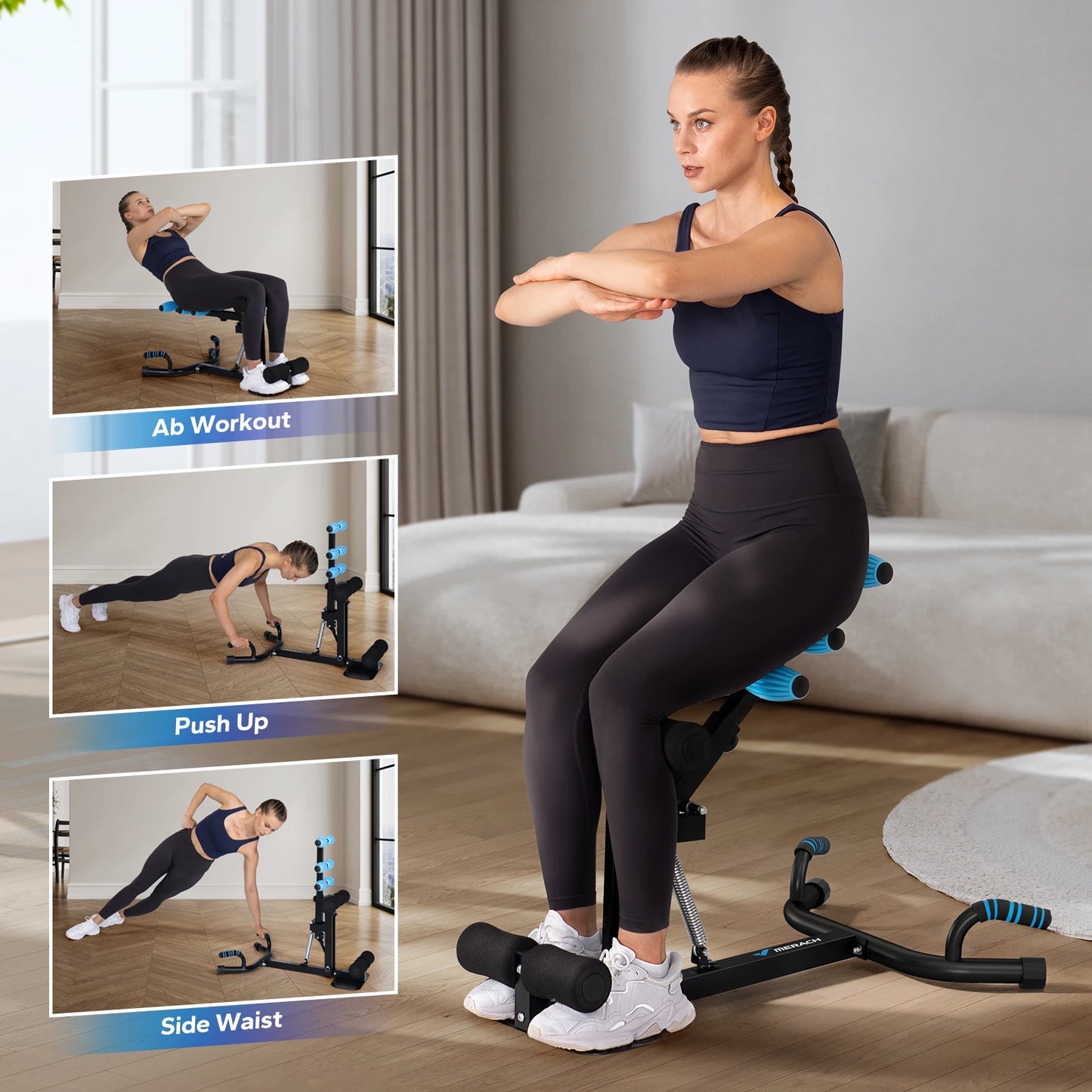 MERACH Deep Squat Machine For Glutes Core Legs And Pushups