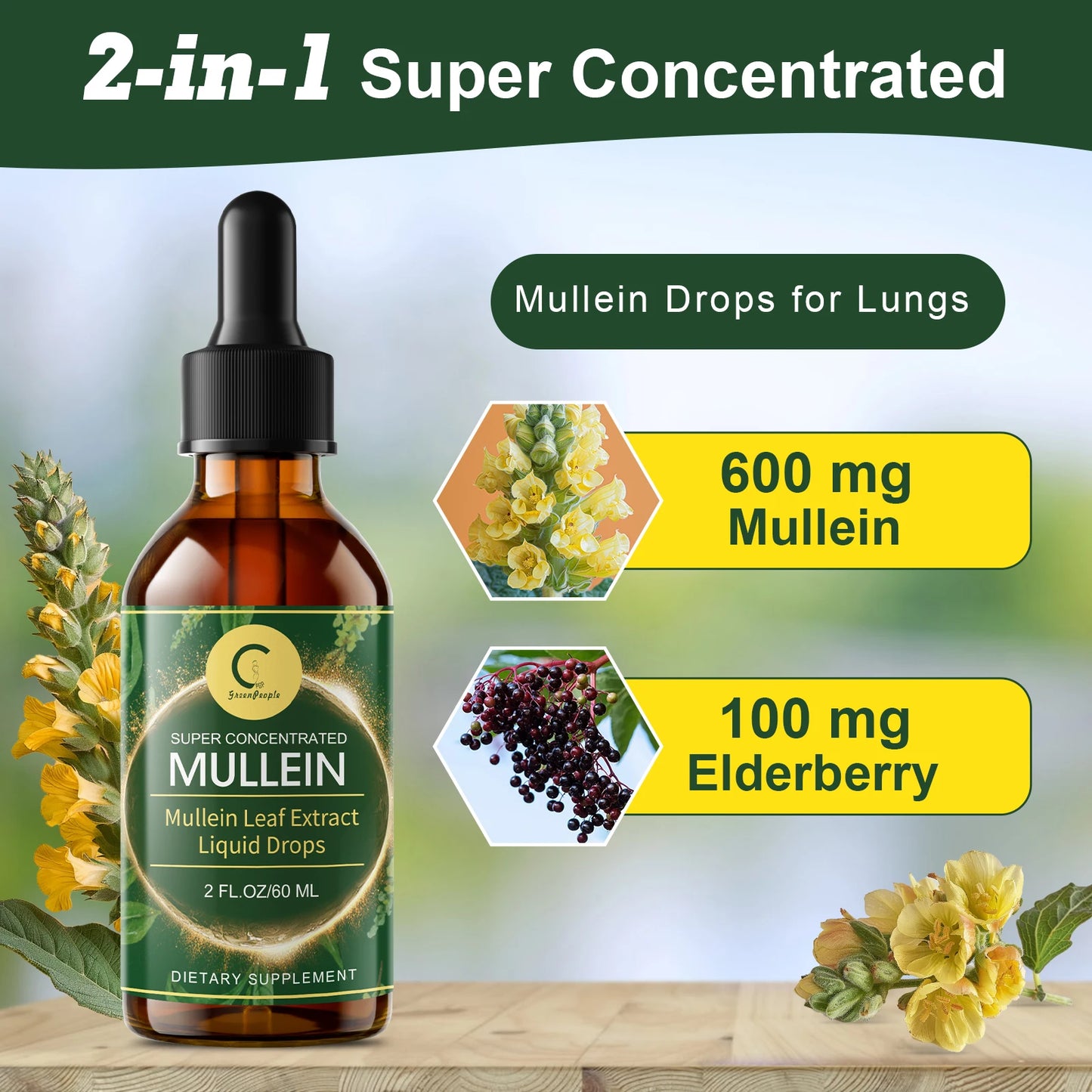 MINCH Mullein Drops for Lung Health and Respiratory Support