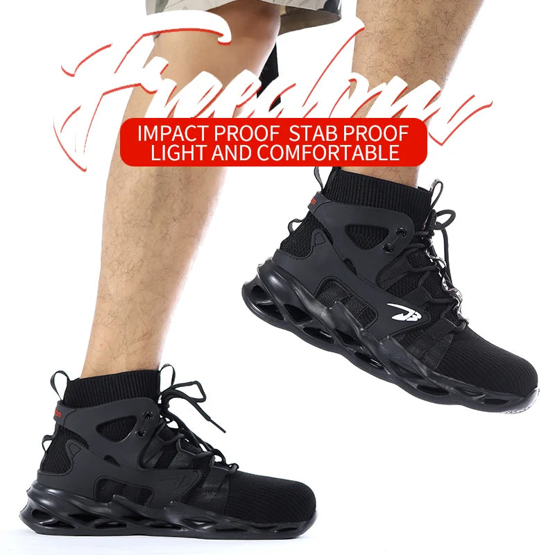 Breathable Safety Shoes for Men Anti Smash and Puncture Resistant