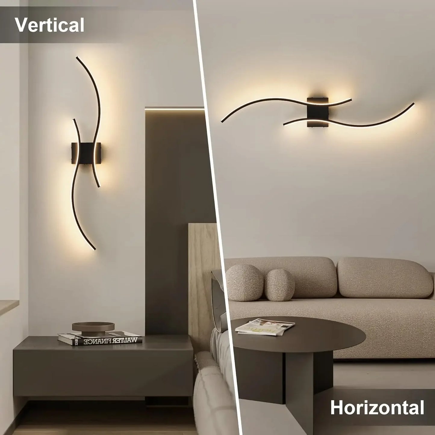 Wall Sconce Set Of Two LED Lights With Remote Control