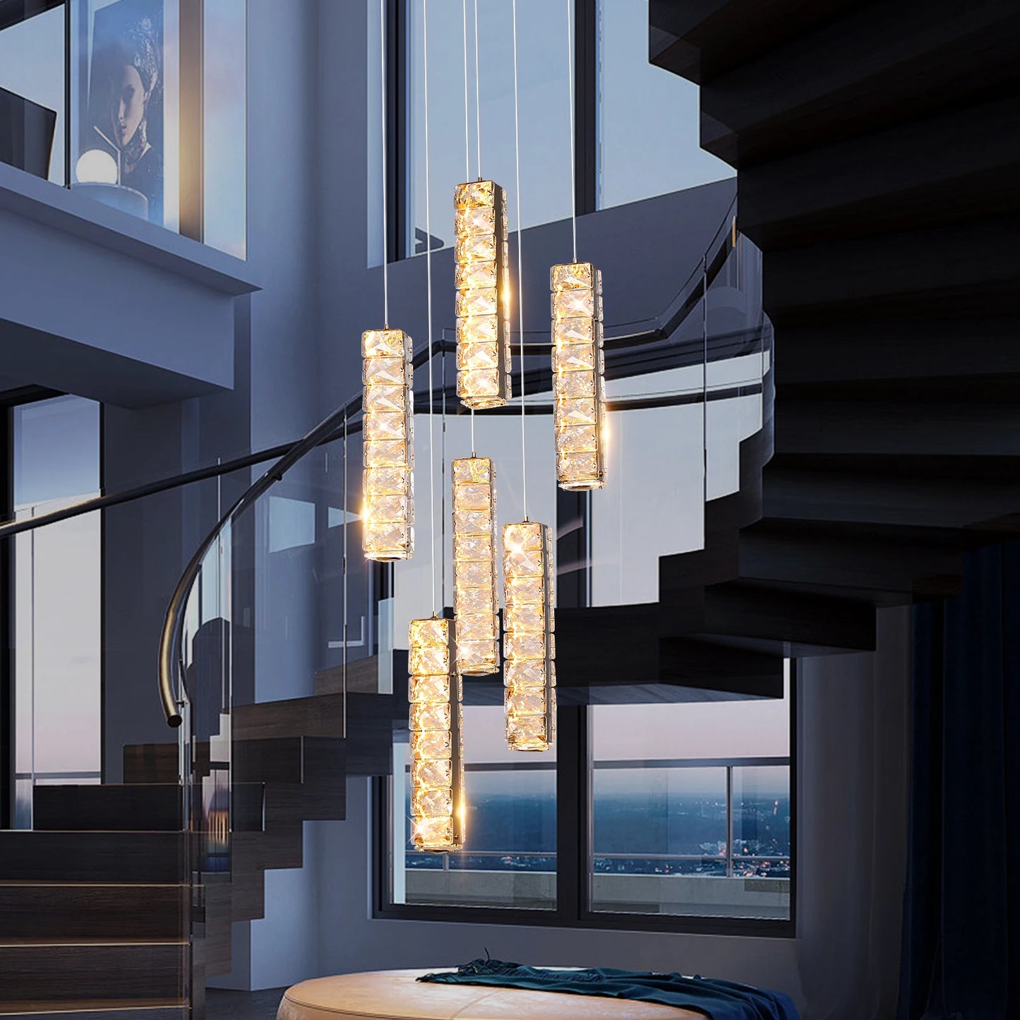 VETRULUS Nordic K9 Crystal Ceiling Pendant Lamp Living Room