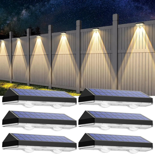 SZRSTH Solar Fence Lights Outdoor IP65 Waterproof 3 Mode Deck Lights