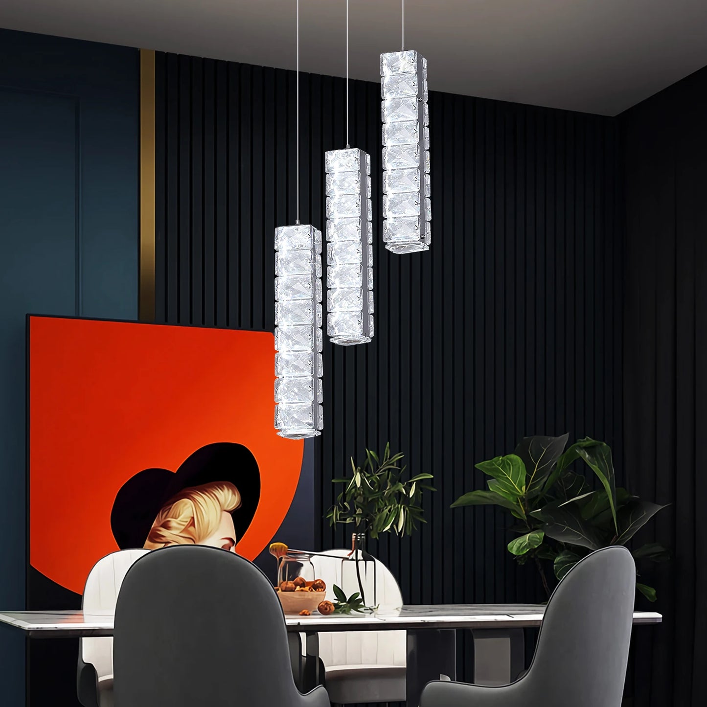 VETRULUS Nordic K9 Crystal Ceiling Pendant Lamp Living Room