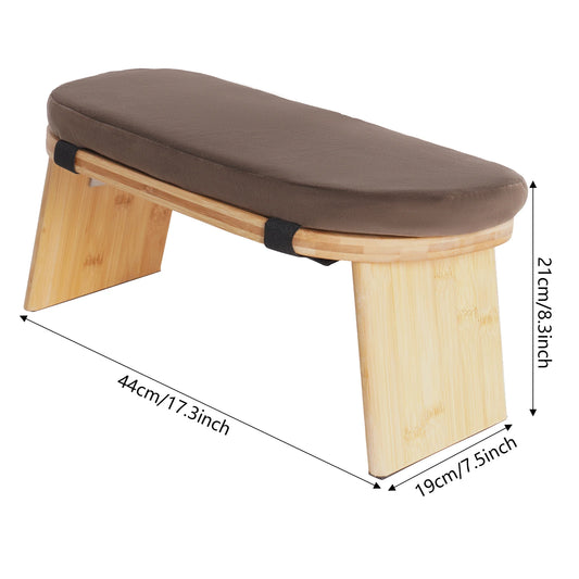 Bymaocar Foldable Meditation Bench Kneeling Stool For Home Yoga