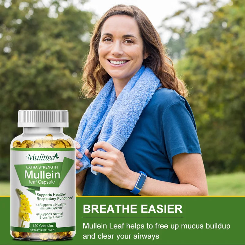Mulittea Mullein Leaf Capsules For Respiratory Support