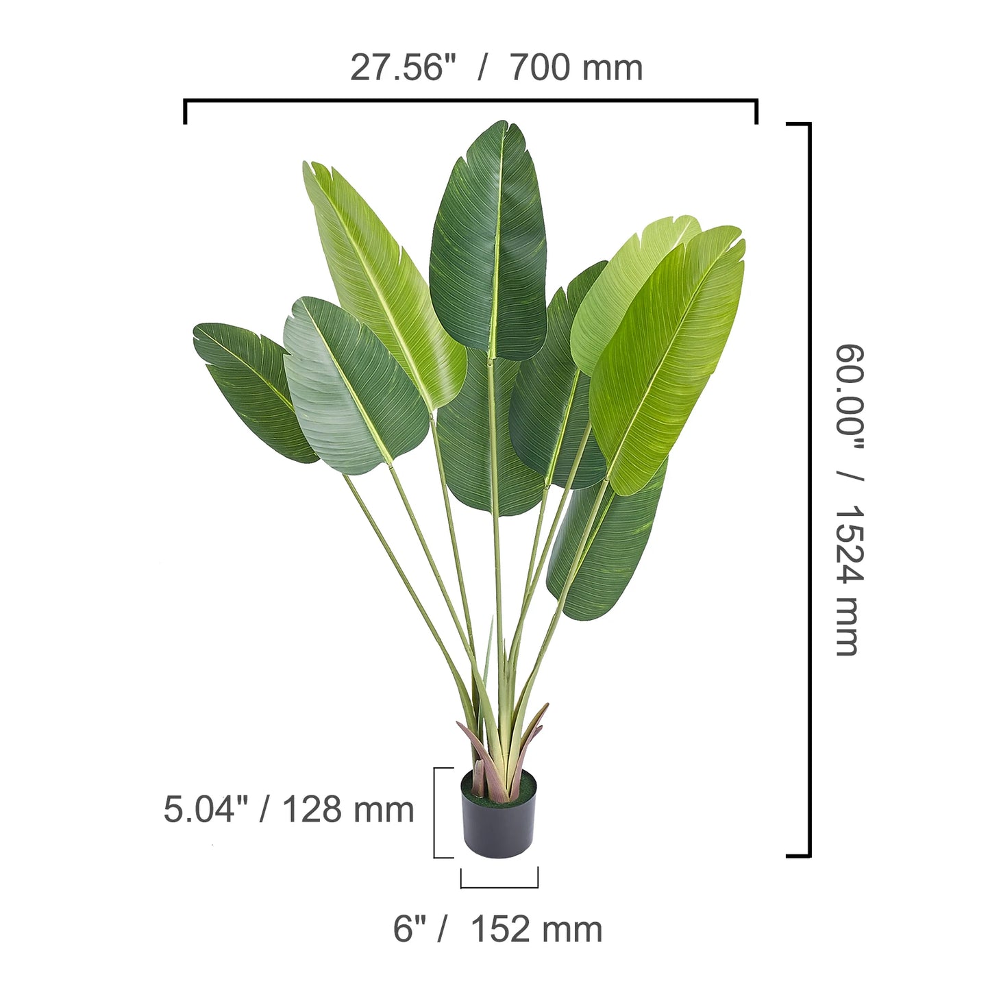 SucceBuy Artificial Palm Tree With PE Material And Anti Tip Design