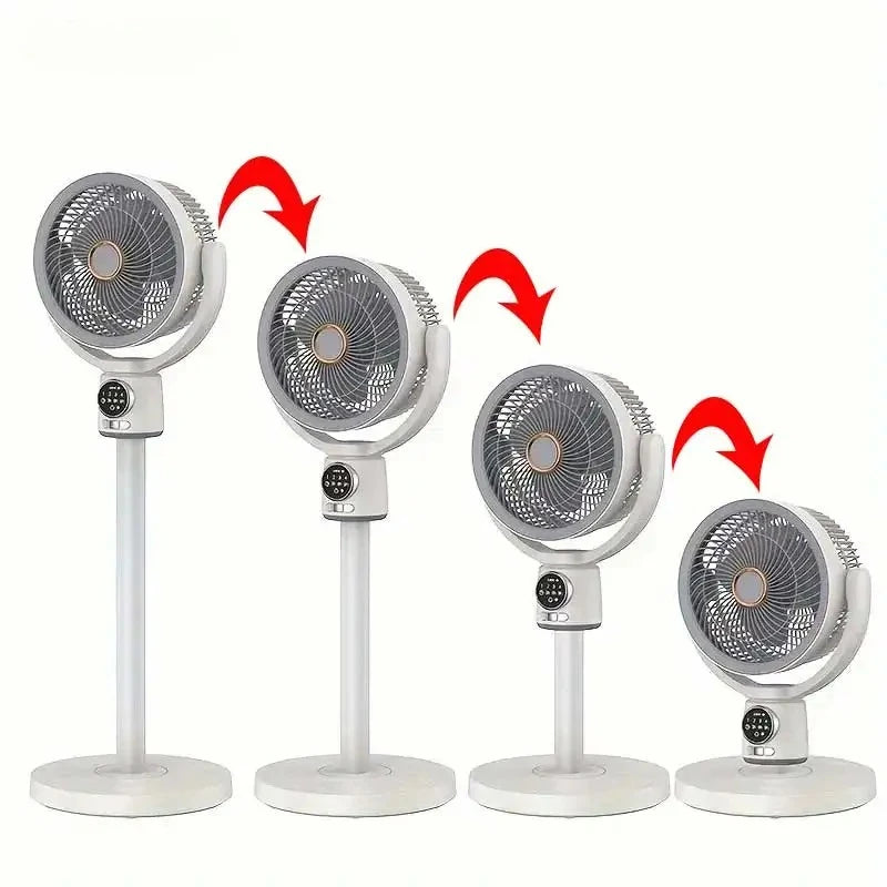 BALASHOV USB Rechargeable Floor Fan Silent Turbine With Timed Operation