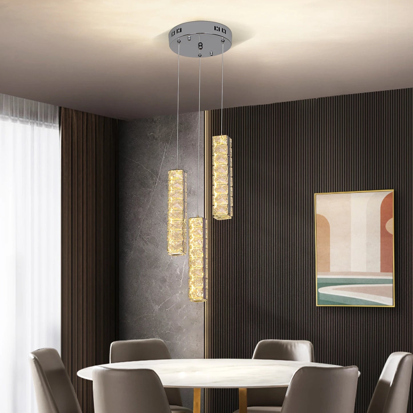 VETRULUS Nordic K9 Crystal Ceiling Pendant Lamp Living Room