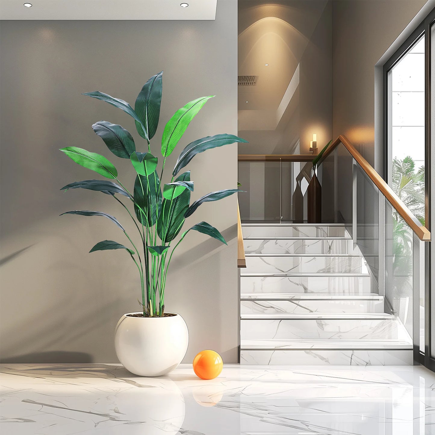 Studyset Artificial Bird of Paradise Plant for Indoor Outdoor Decor