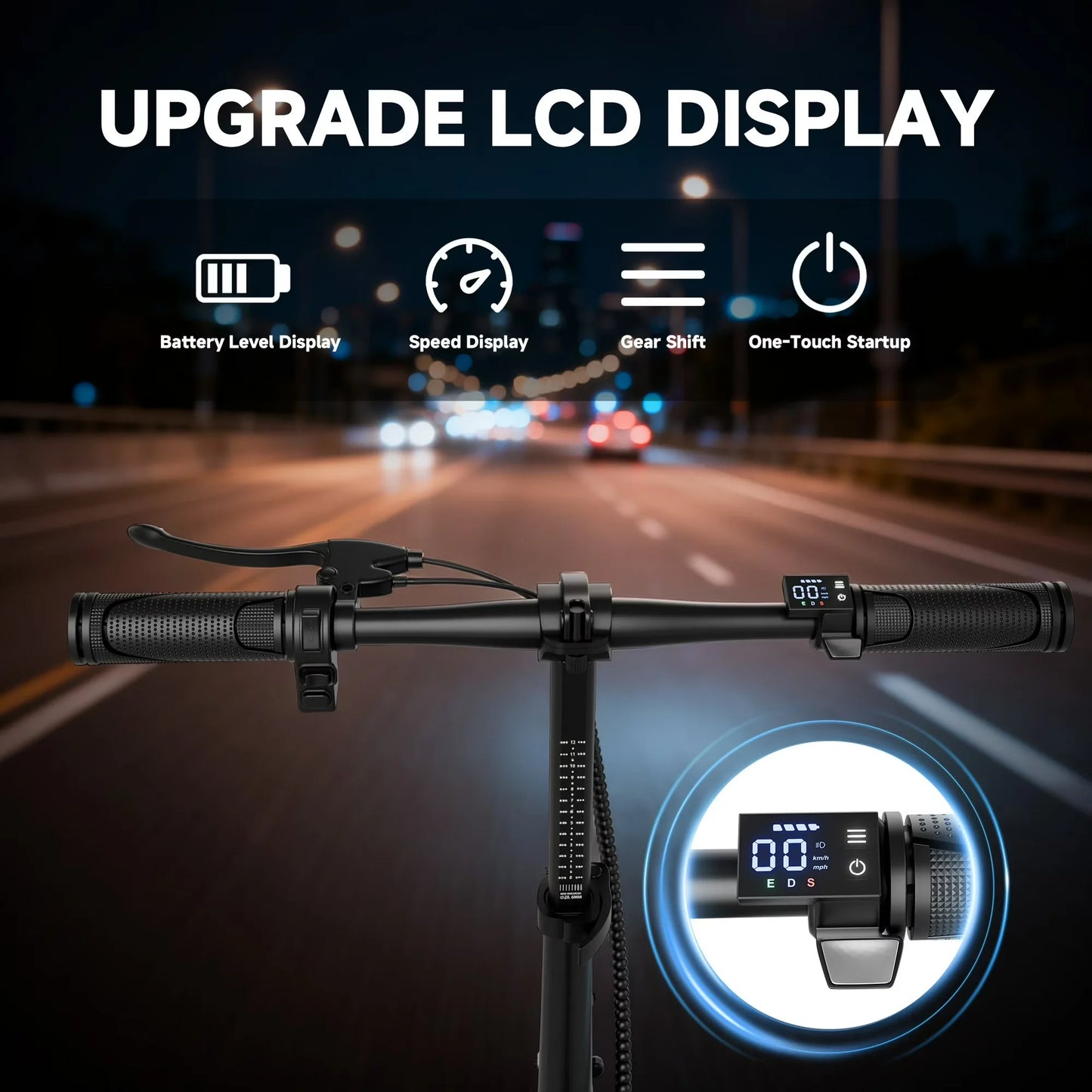 AOVOPRO Electric Scooter for Adults Folding Dual Suspension 500W