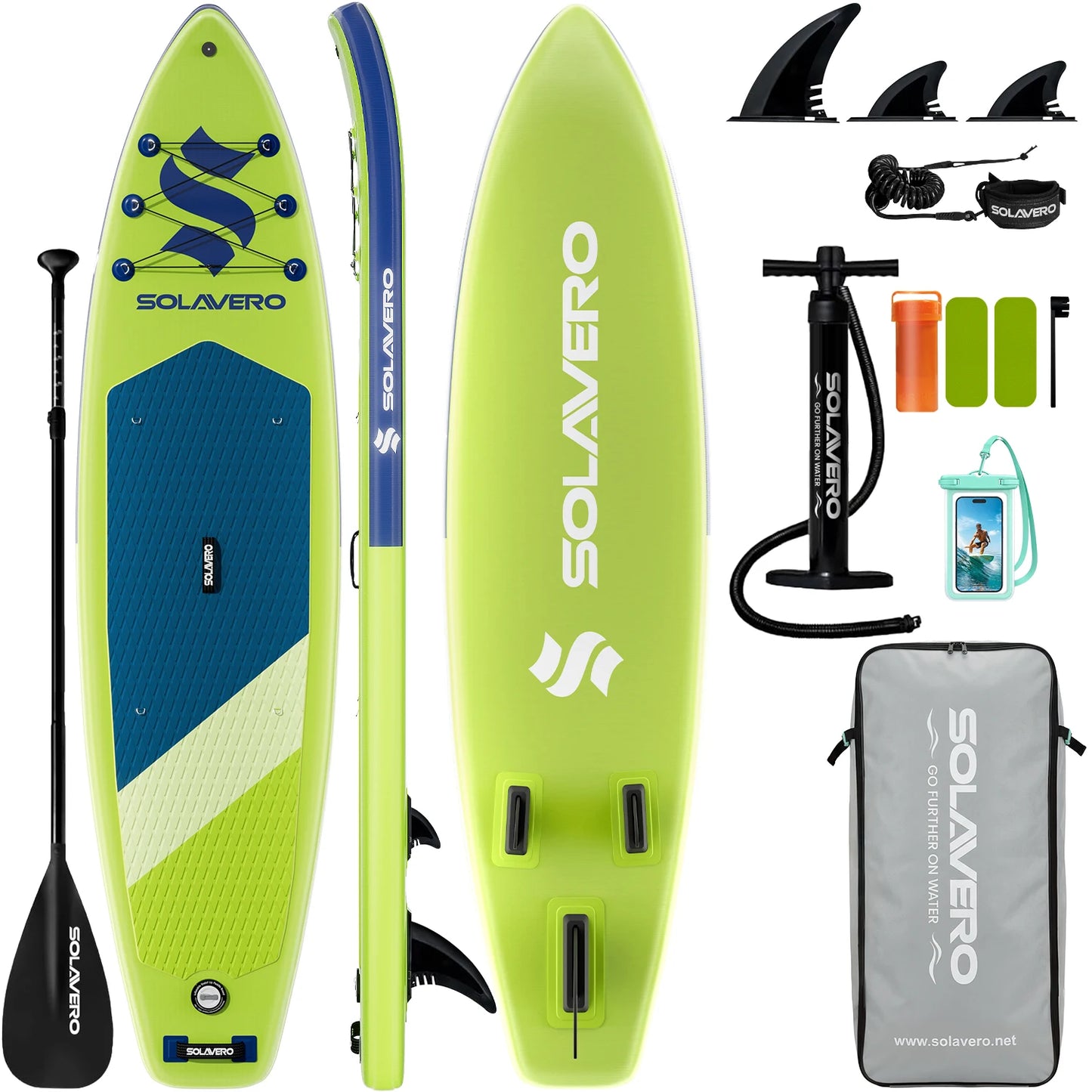 Inflatable Stand Up Paddle Board With Accessories And Carry Bag