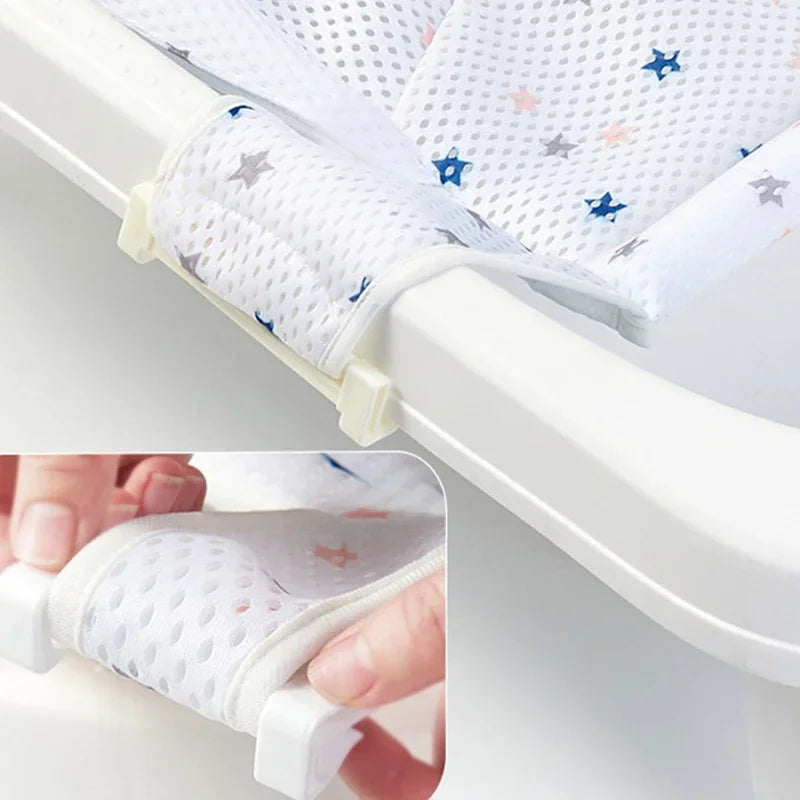 Baby Bath Net Mat With Adjustable Pillow Seat Cushion