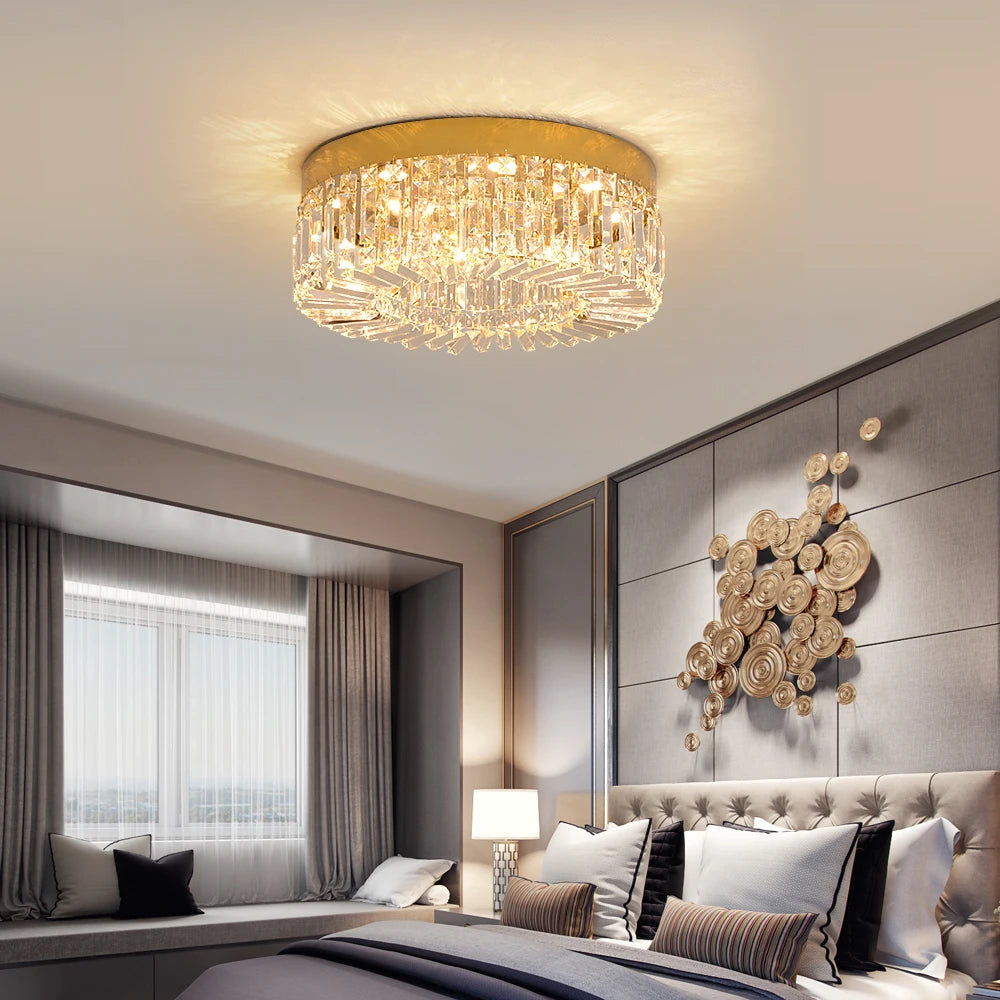 VETRULUS Crystal Ceiling Lamp Modern Led Chandelier For Living Room