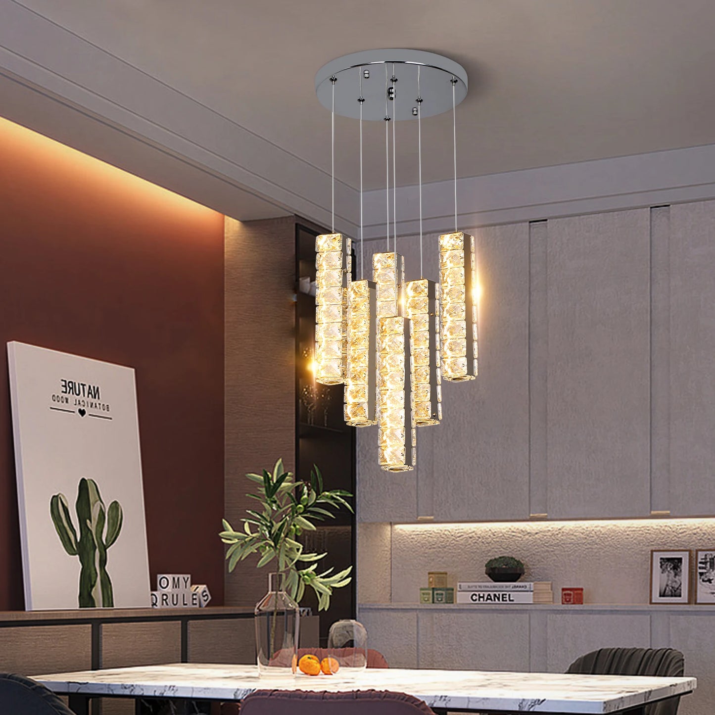 VETRULUS Nordic K9 Crystal Ceiling Pendant Lamp Living Room