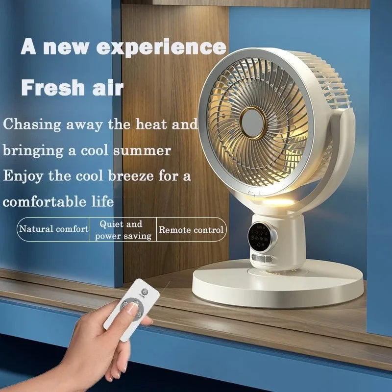 BALASHOV USB Rechargeable Floor Fan Silent Turbine With Timed Operation