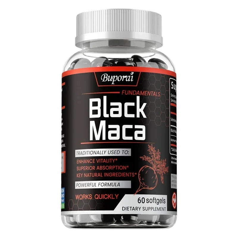 Pslalae Black Maca Supplement Buporai Energy Endurance