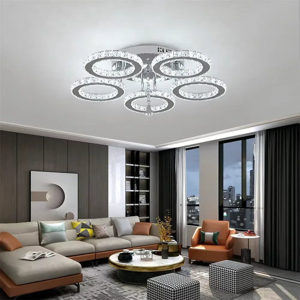 VETRULUS Modern Luxury Crystal Chandelier for Living Room