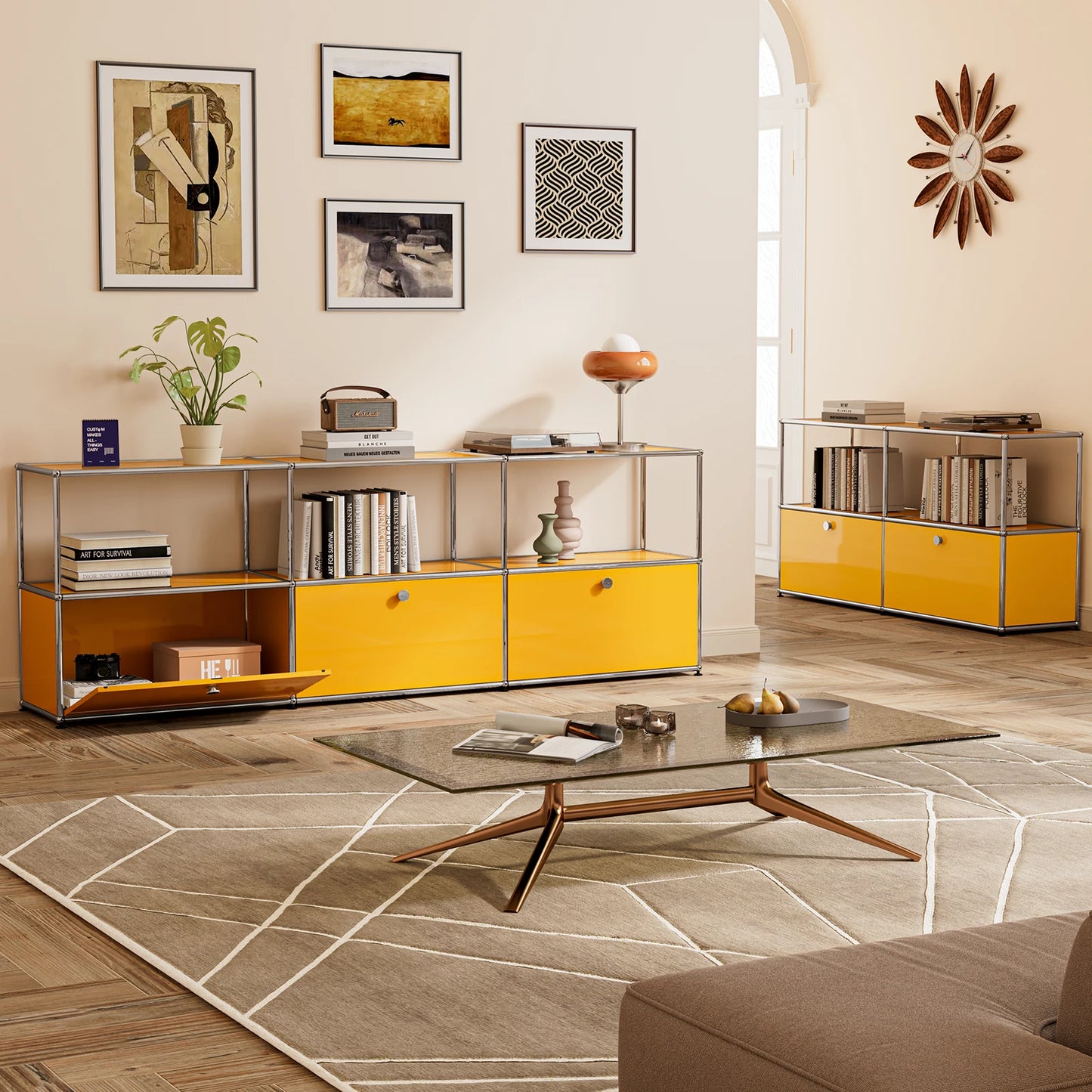 Modern Stainless Steel Storage Cabinet And TV Stand