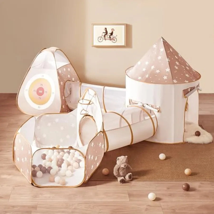 Indoor Toddler Playground Foldable Pop Up Tunnel And Ball Pit