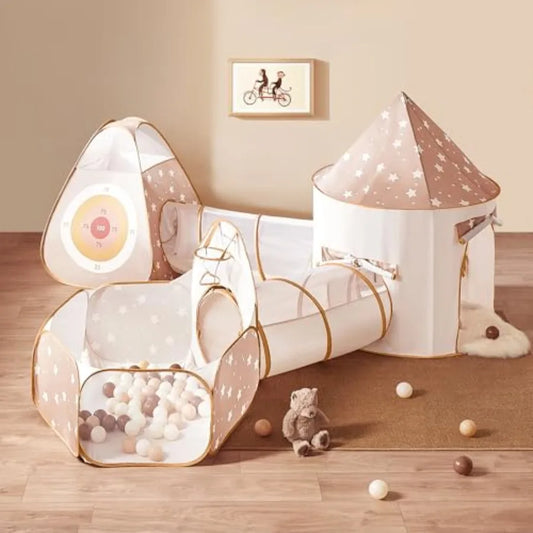 Indoor Toddler Playground Foldable Pop Up Tunnel And Ball Pit