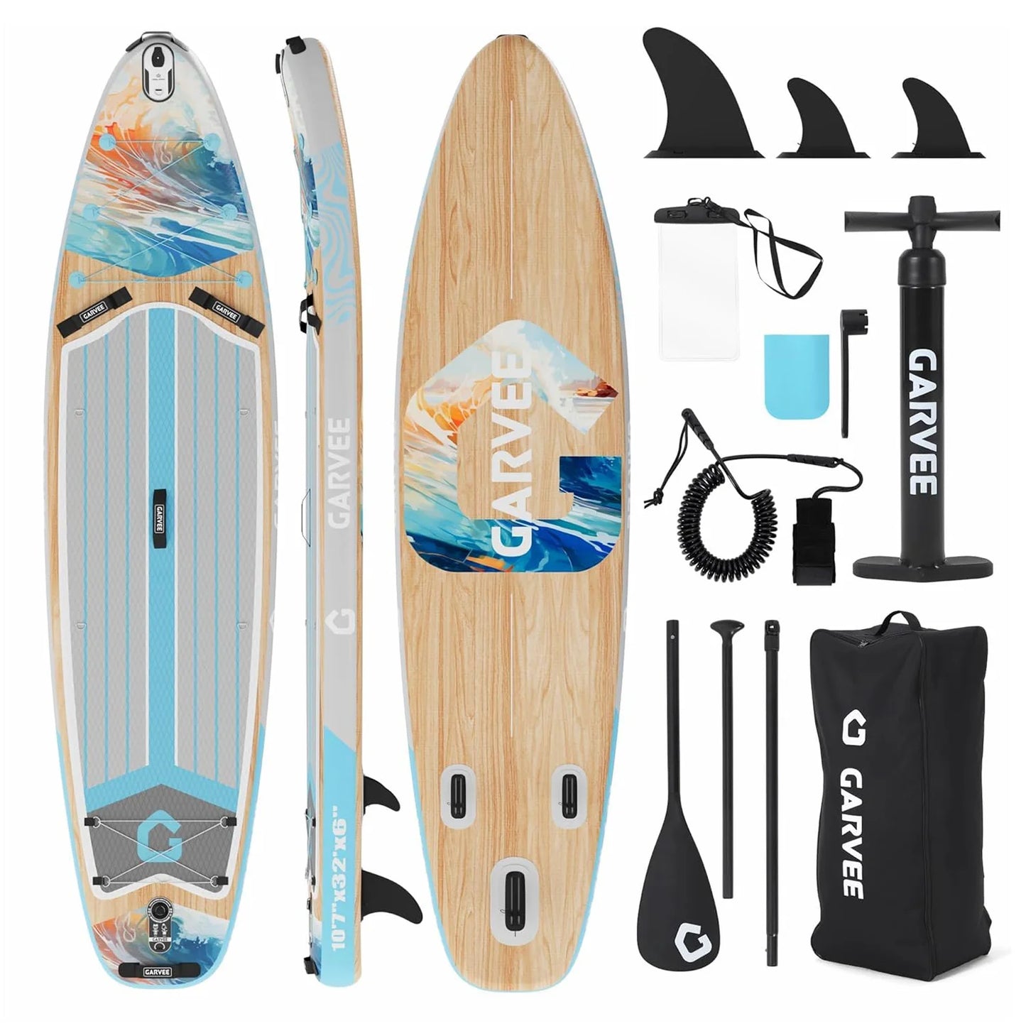Inflatable Paddle Board With Premium Accessories, Camera Mount