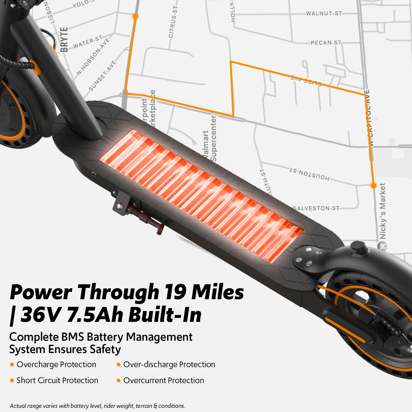 Osboo Electric Scooter For Adults Foldable With 550W Motor