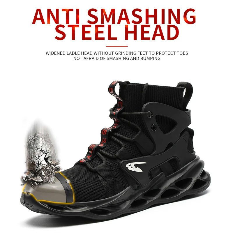 Breathable Safety Shoes for Men Anti Smash and Puncture Resistant