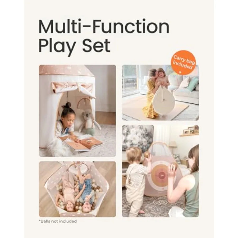 Indoor Toddler Playground Foldable Pop Up Tunnel And Ball Pit