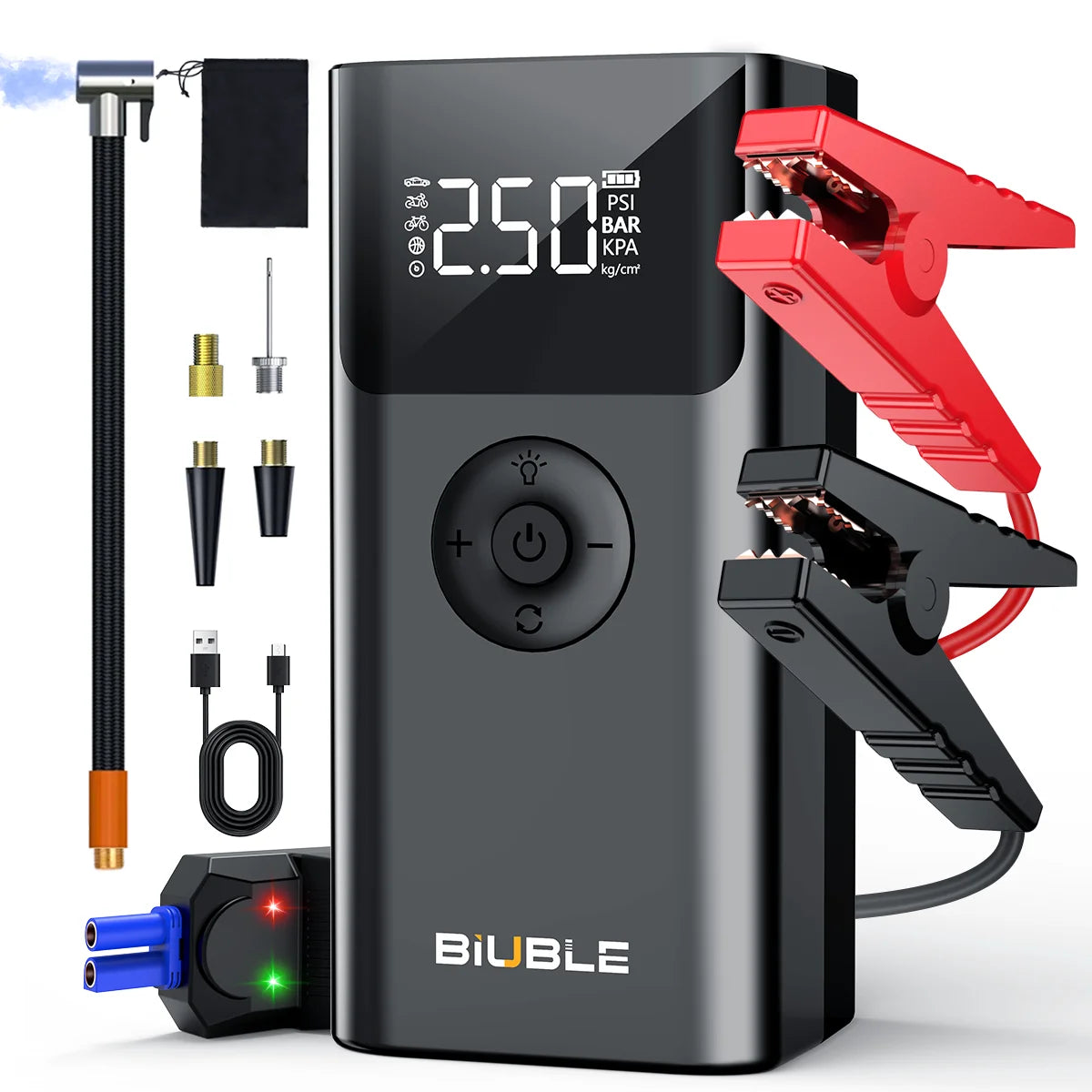 BSMOOM Car Jump Starter With Air Compressor 6000A Portable