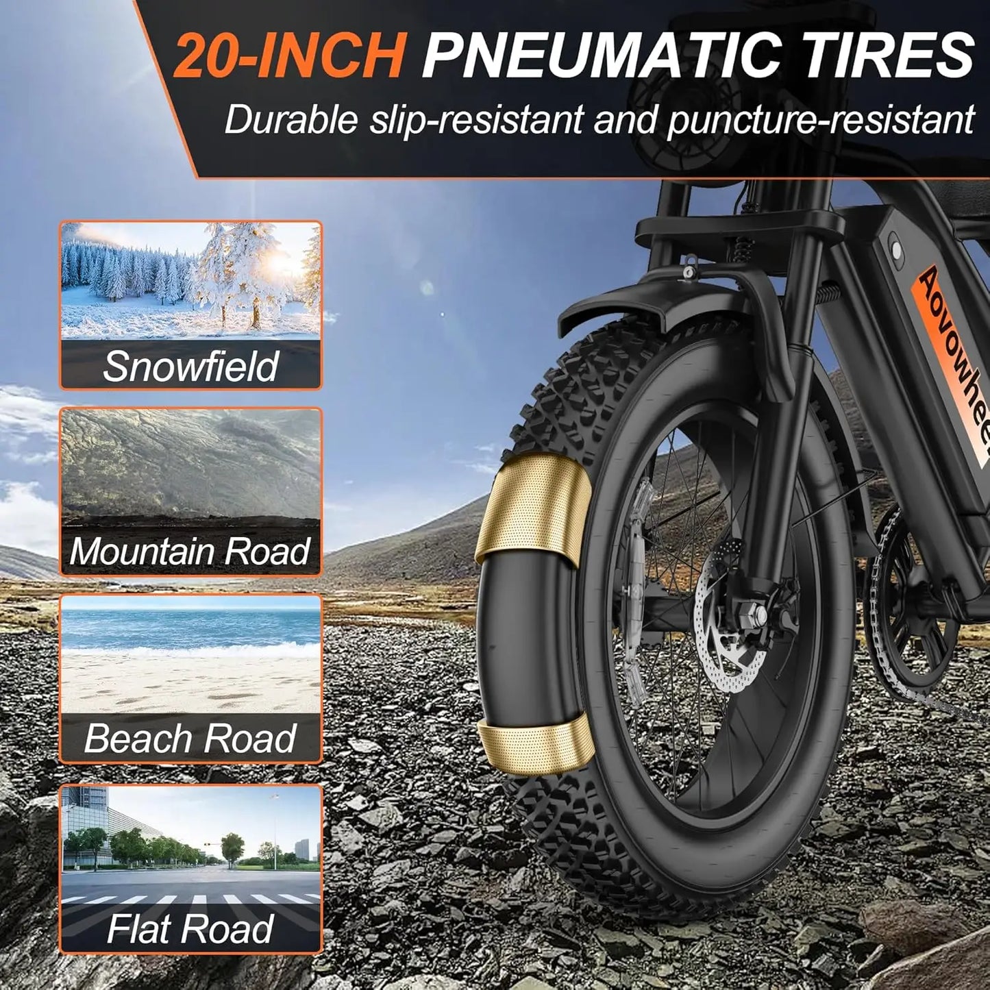 AOVOPRO AW2PRO Fat Tire Electric Bike 1500W Offroad Performance