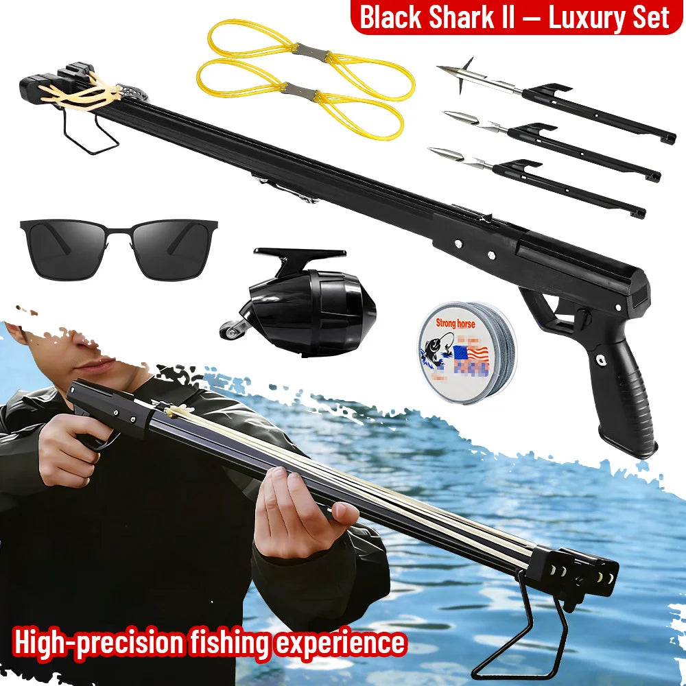 Aluminum Fishing Slingshot Rod With Reel Portable Outdoor Gear