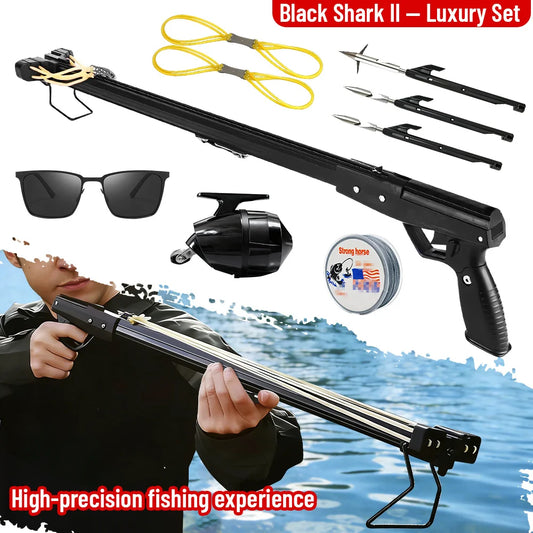 Aluminum Fishing Slingshot Rod With Reel Portable Outdoor Gear