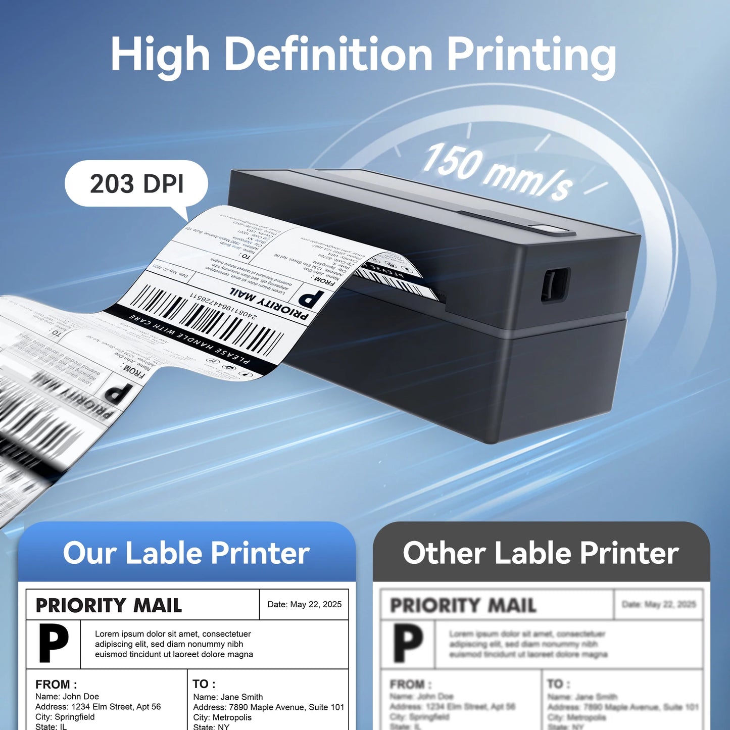 TakeYou Thermal Label Printer Portable No Ink Bluetooth USB