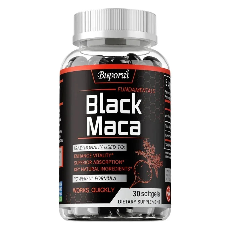 Pslalae Black Maca Supplement Buporai Energy Endurance