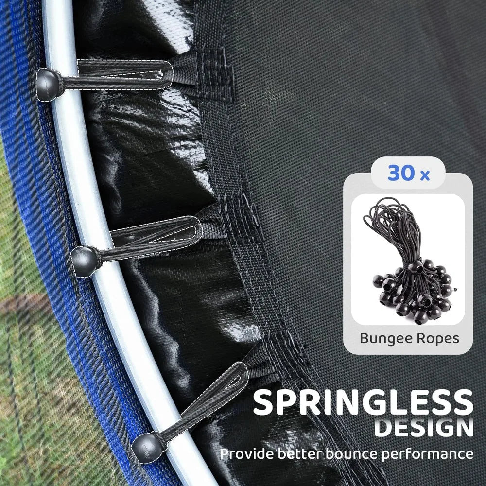 Kids Mini Trampoline With Enclosure Net And Springless Design