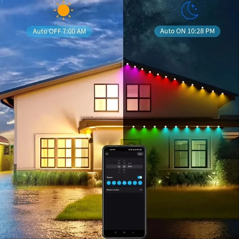MIMIRGB Smart RGBIC Outdoor Permanent Lights With 75 Scene Modes