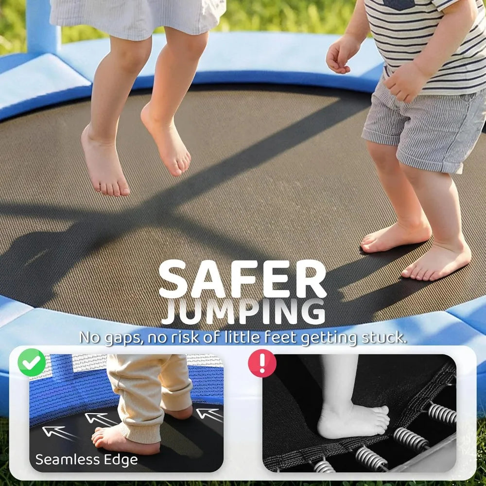 Kids Mini Trampoline With Enclosure Net And Springless Design