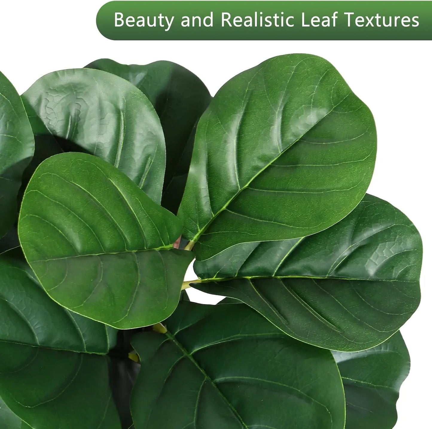 HiMISS Fiddle Leaf Fig Tree Artificial In Planter Pot Decor
