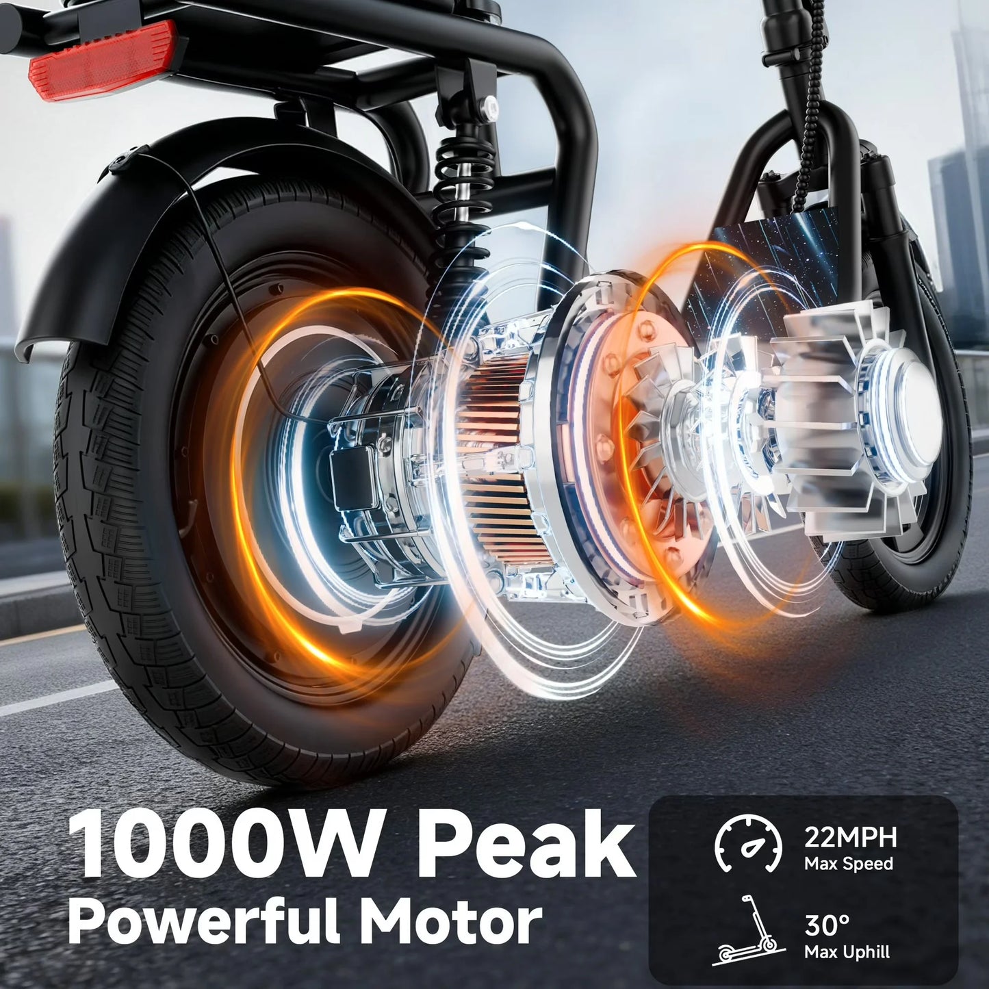 AOVOPRO Electric Scooter for Adults Folding Dual Suspension 500W