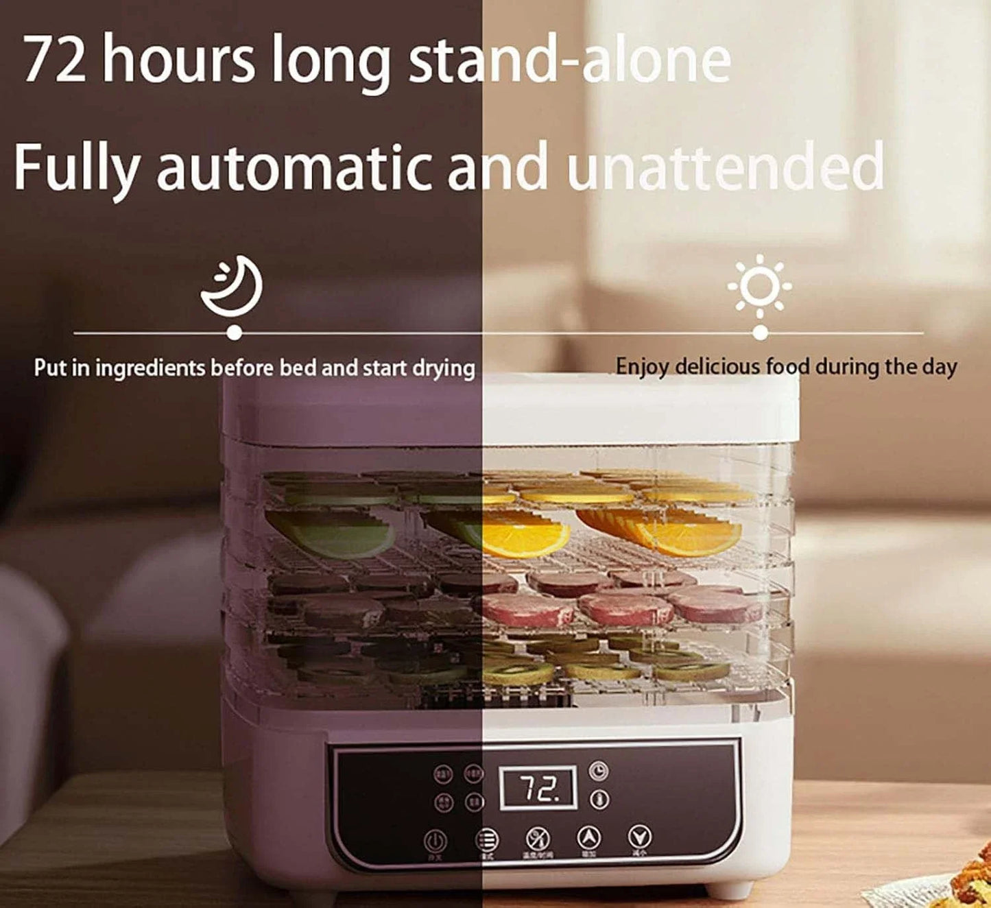 5-Layer Household Food Dryer For Fruits And Vegetables Adjustable Temperature
