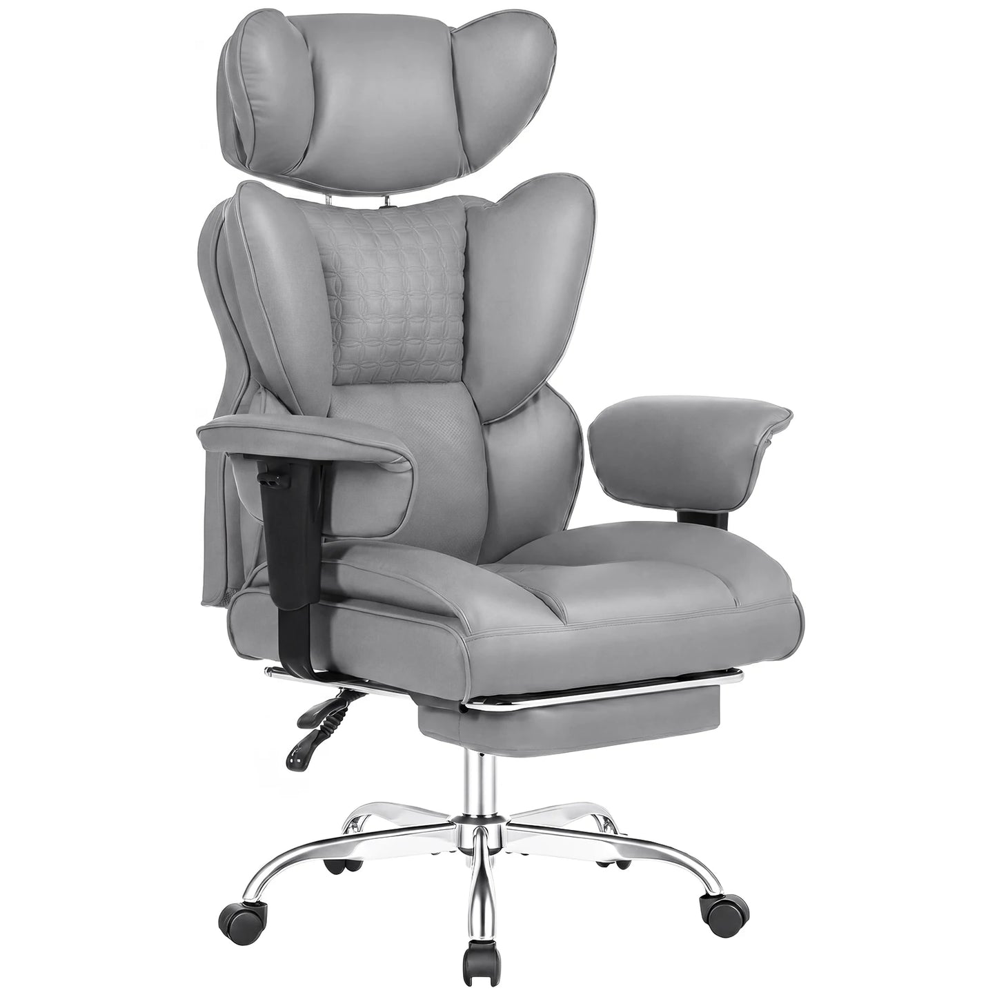 JHK Ergonomic Adjustable Armrests Gaming Chair PU Leather Footrest