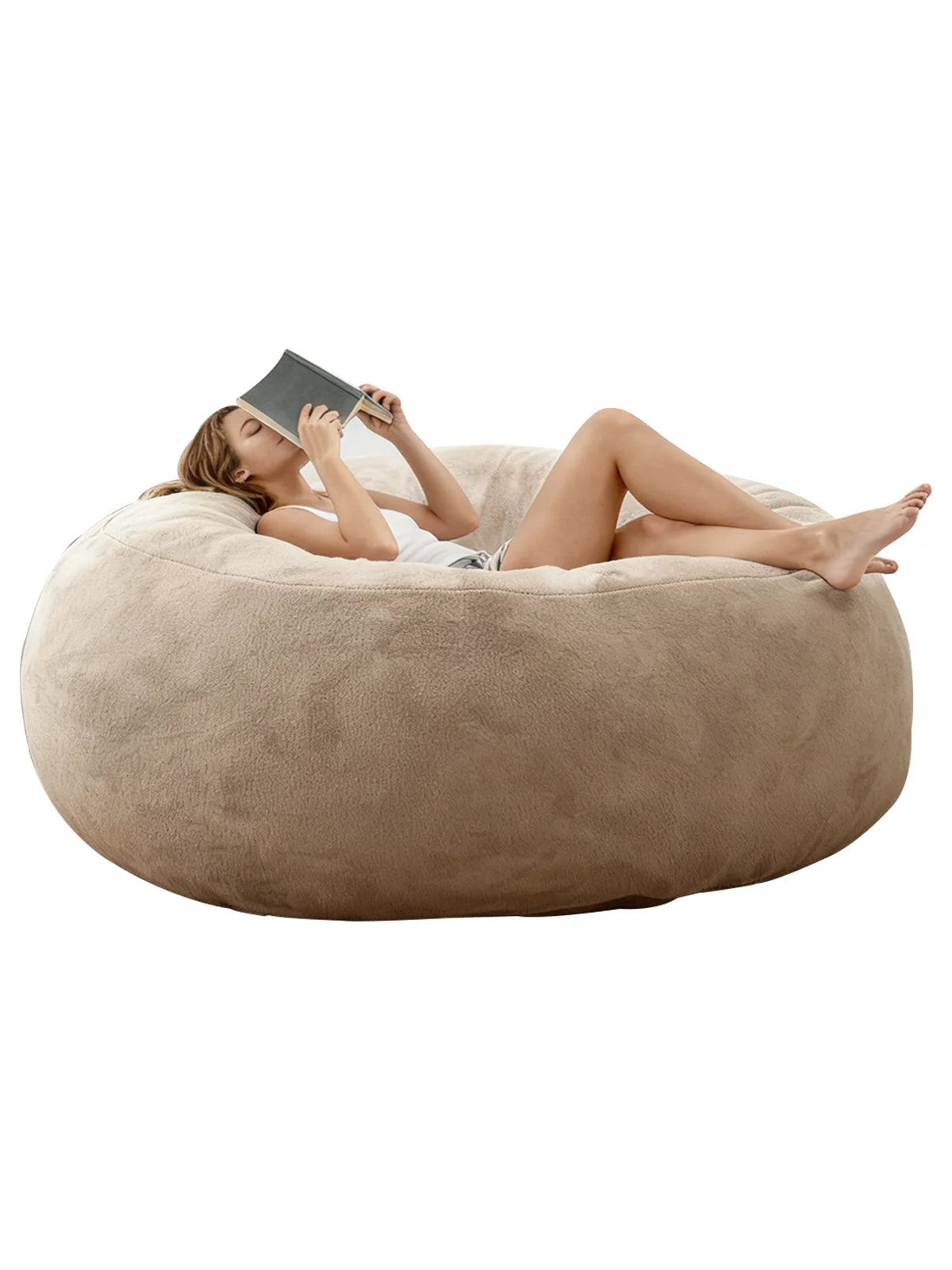 Memory Foam Beanbag Chair With Washable Flannel Cover