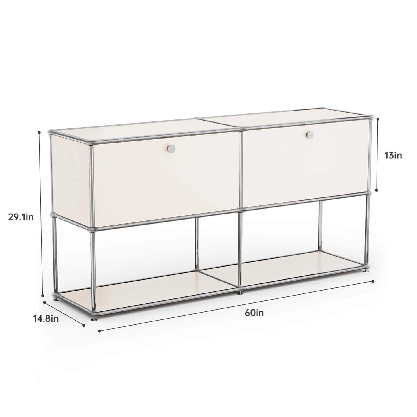 Modern Stainless Steel Storage Cabinet Organizer TV Stand